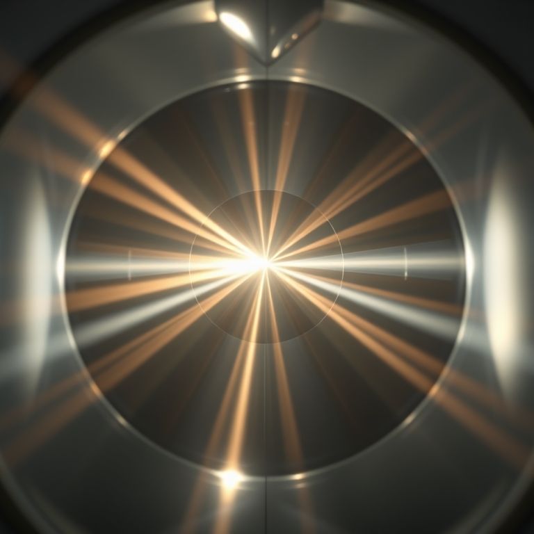 Luz interagindo com espelhos côncavos e convexos.