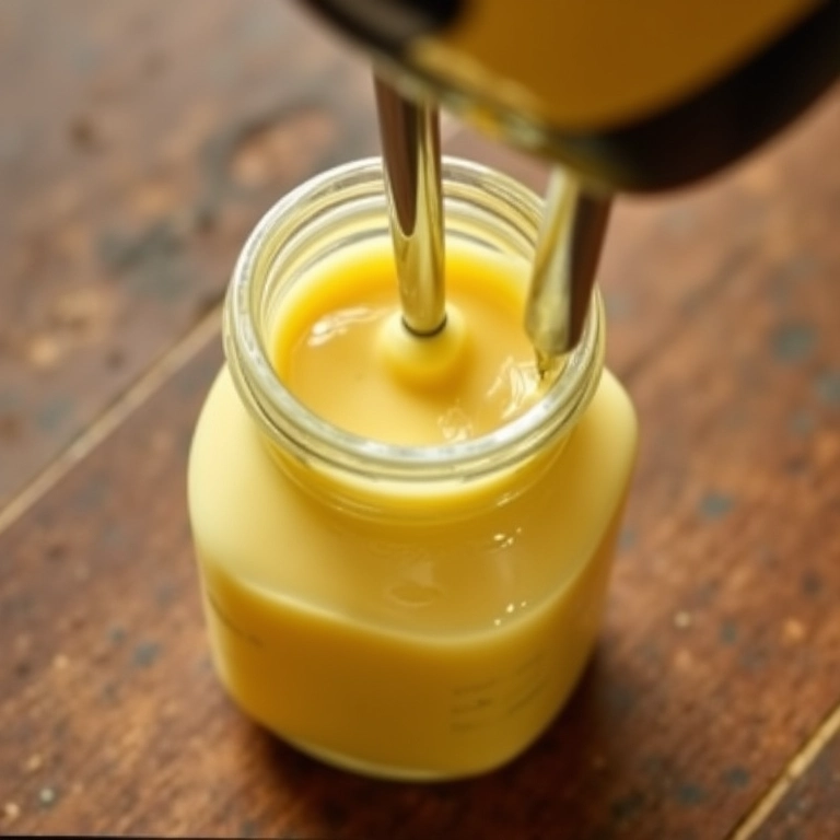 Maionese caseira sendo feita com mixer.