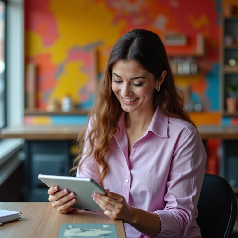 Manicure emitindo nota fiscal eletrônica.
