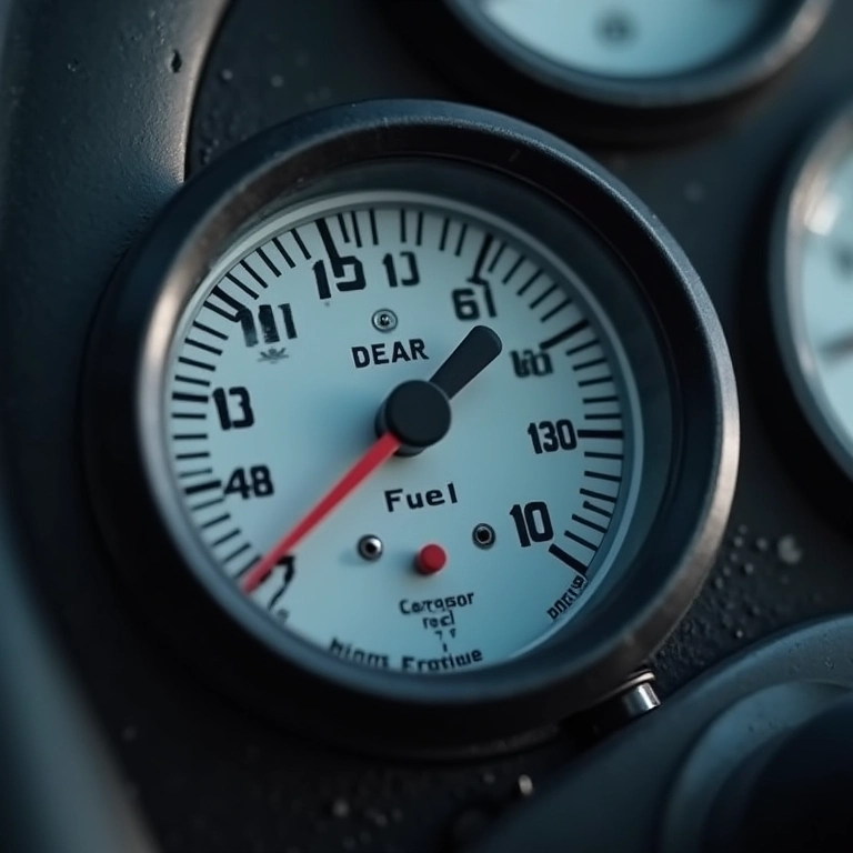 Manômetro analógico de combustível, simples e eficaz.