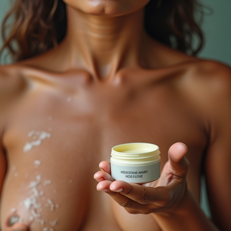 Manteiga corporal criando barreira protetora na pele.