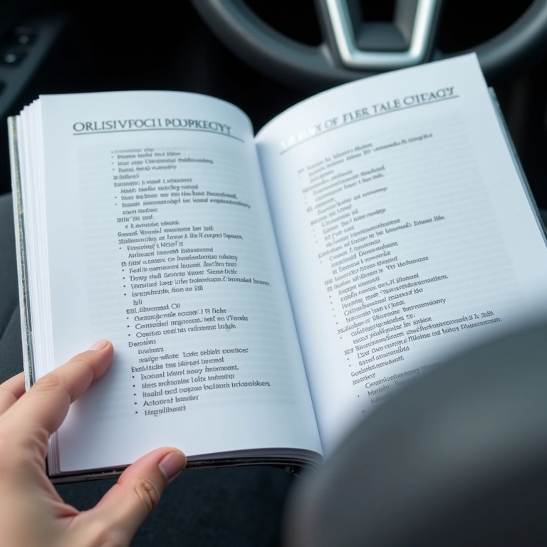 Manual do proprietário aberto mostrando especificações de óleo.