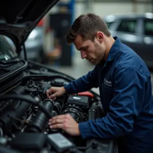 Manutenção de rotina de um carro aos 20.000 km, com foco nos principais itens a serem revisados.