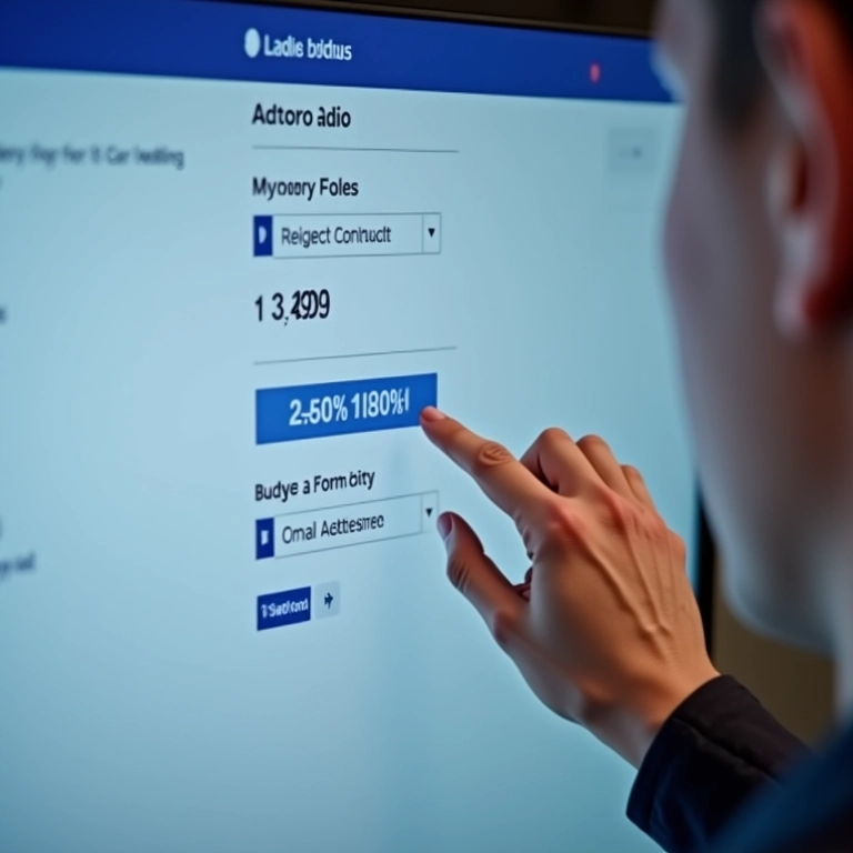 Mão ajustando orçamento no gerenciador de anúncios do Facebook.