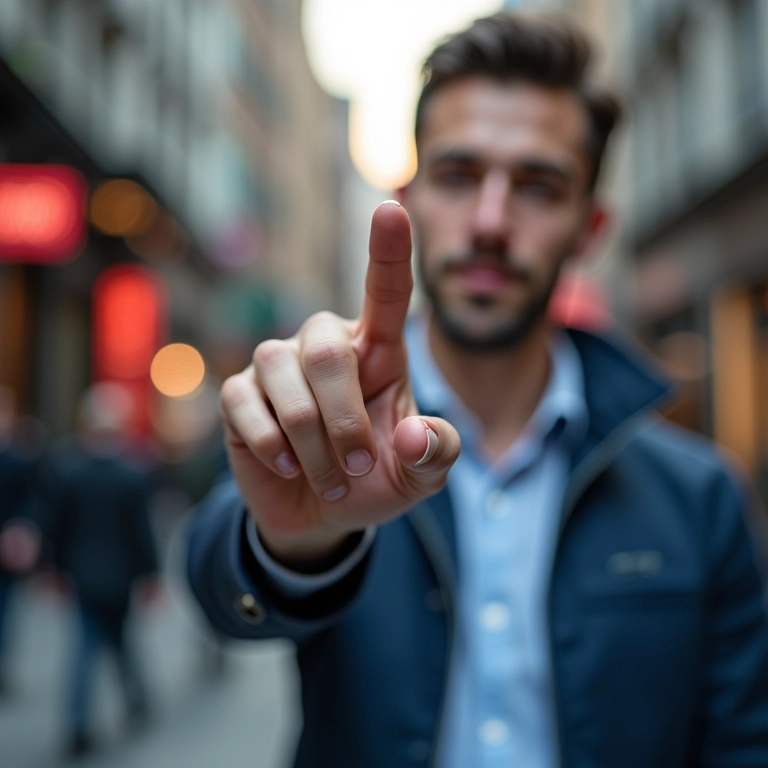 Mão clicando em botão 'compre agora', incentivando a ação imediata.
