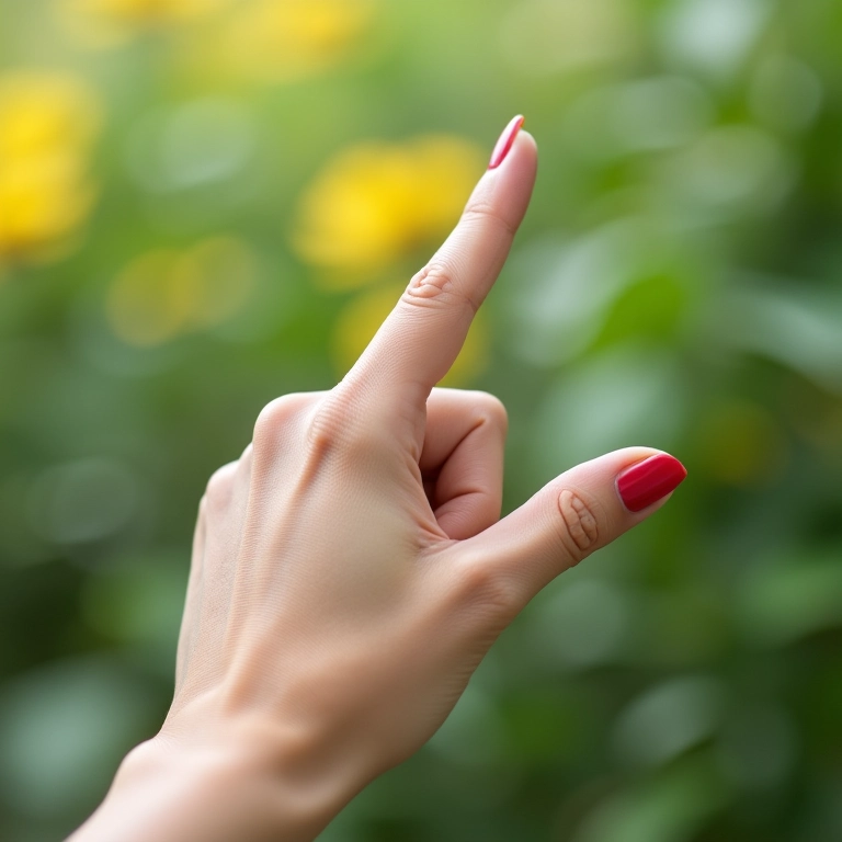 Mão rejeitando produto agressivo para a pele.