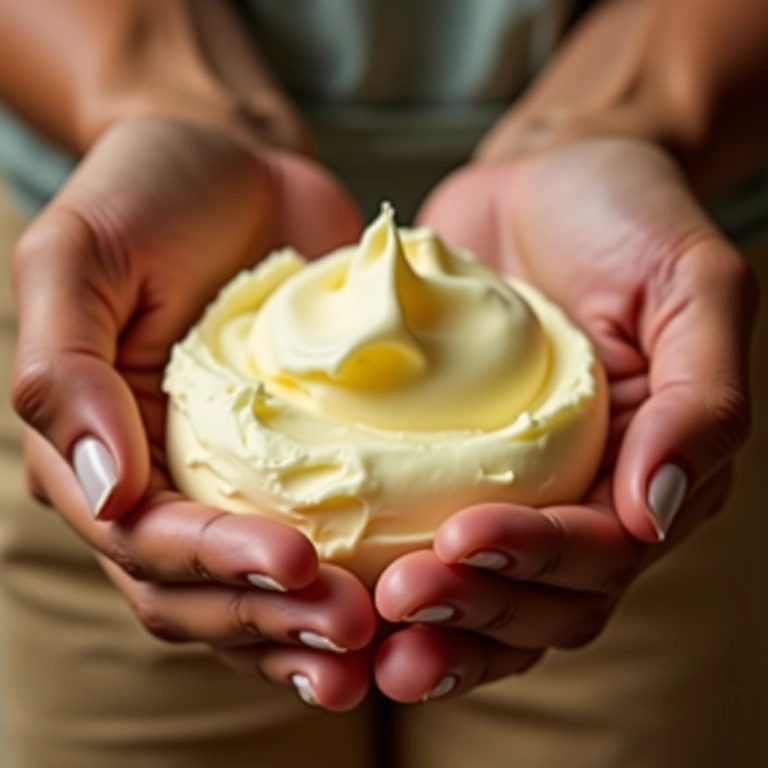 Manteigas Corporais: Hidratação Profunda Para a Pele Mãos diversas aplicando manteiga corporal, pele hidratada.