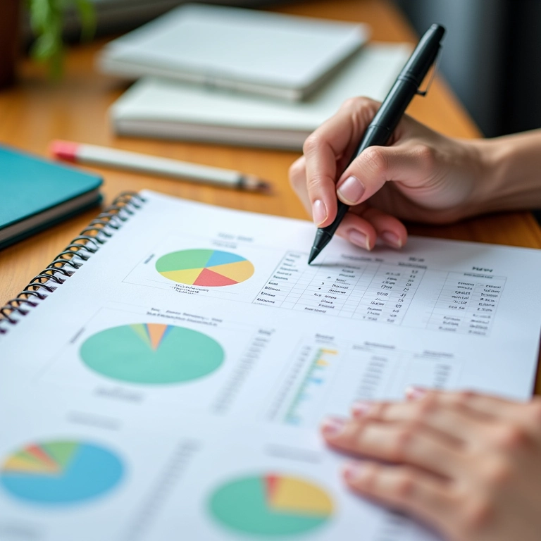 Mãos escolhendo entre diferentes formatos de diário financeiro: caderno, aplicativo e planilha.