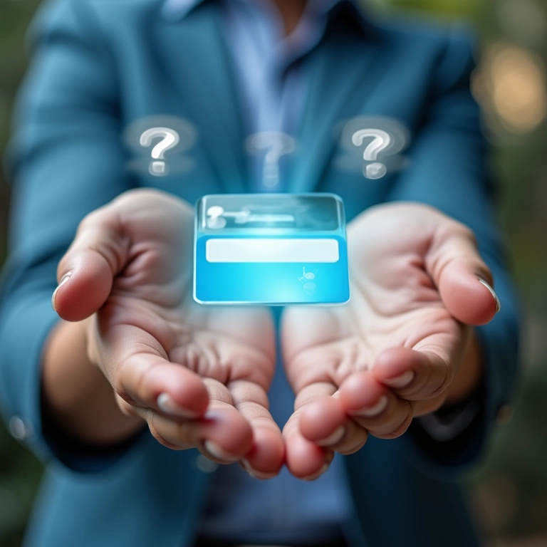 Mãos hesitantes em digitar CPF em formulário de compra online.