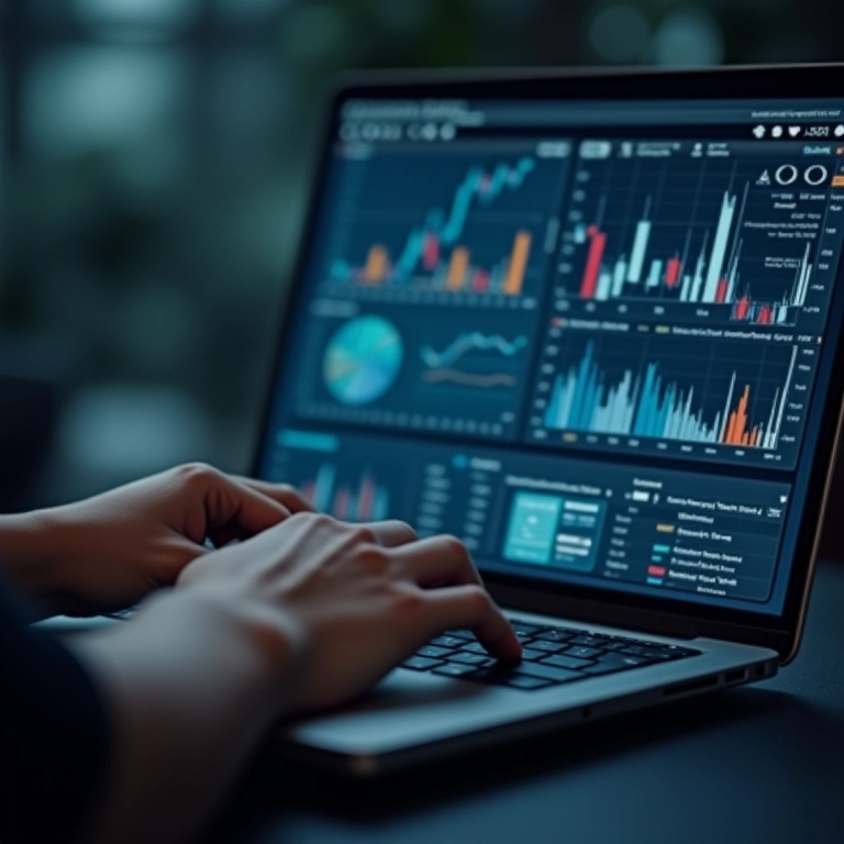 Mãos indecisas sobre dados de mercado confusos.