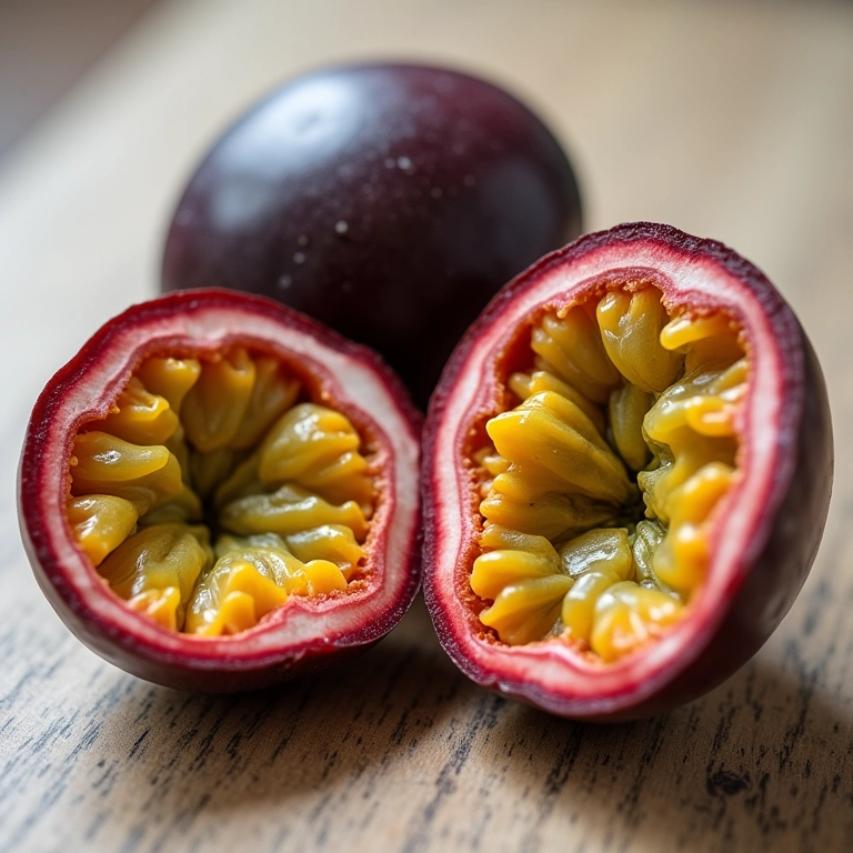 Maracujás: um doce e um azedo, lado a lado.