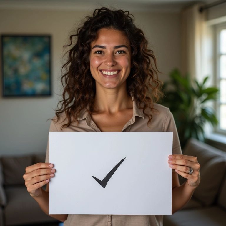 Marca de verificação em documento de dívida paga, mostrando que pagar a dívida limpa o nome.