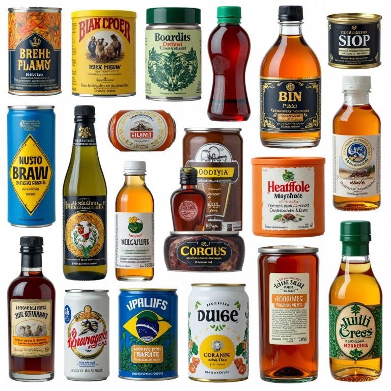 Marcas brasileiras com descrições criativas de produtos.