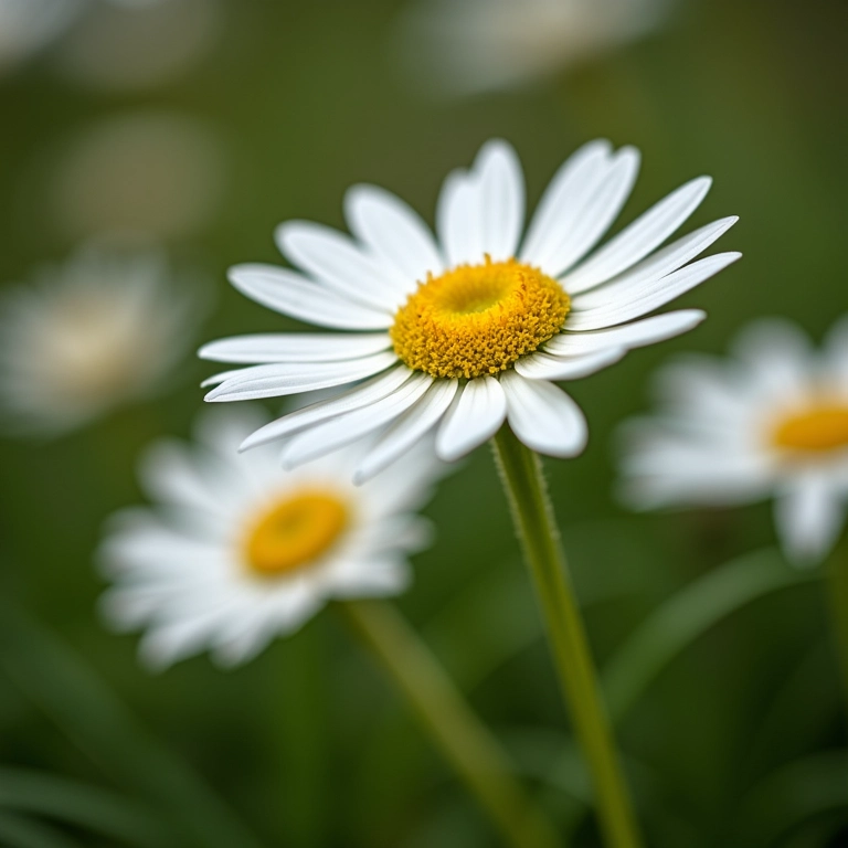 Margaridas brancas florescendo em um jardim brasileiro.
