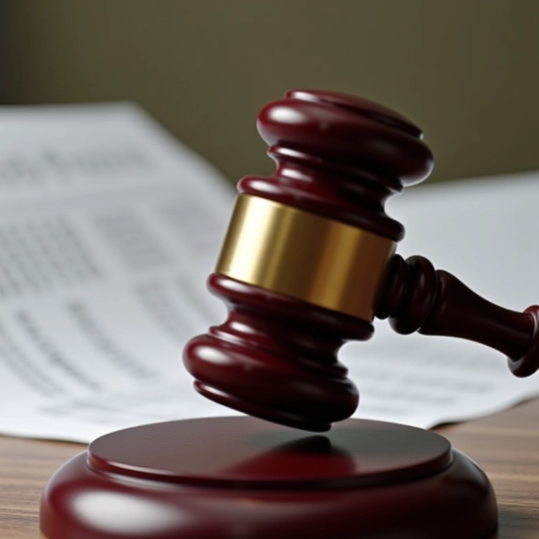 Martelo de juiz, simbolizando multas e juros por evasão fiscal.