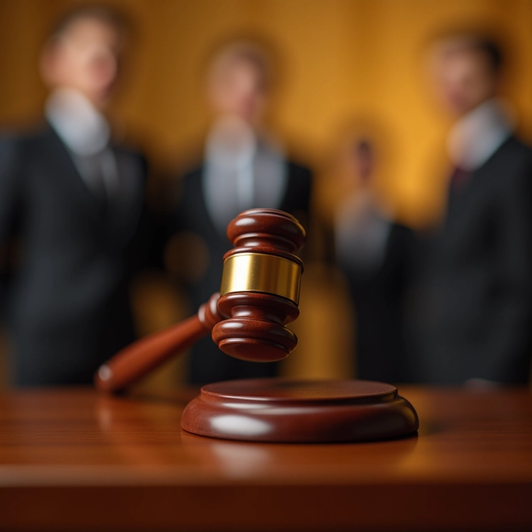 Martelo de leiloeiro batendo, representando o processo de ágio em leilões.