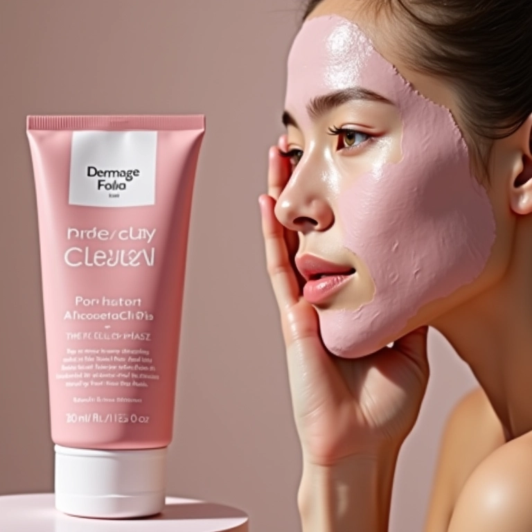 Máscara Facial de Argila Rosa Dermage.