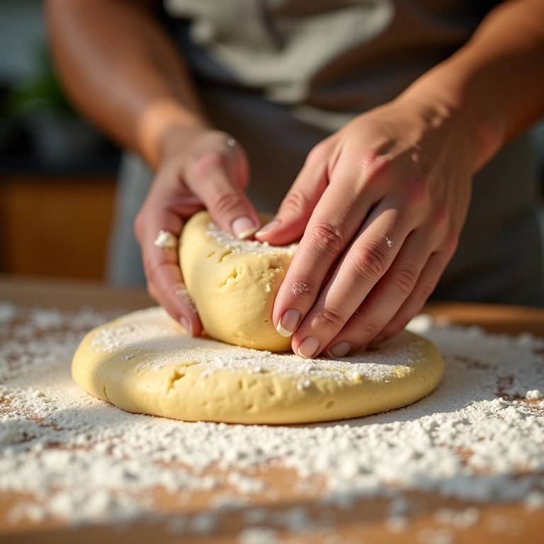 Massa perfeita para coxinha sendo preparada em casa.