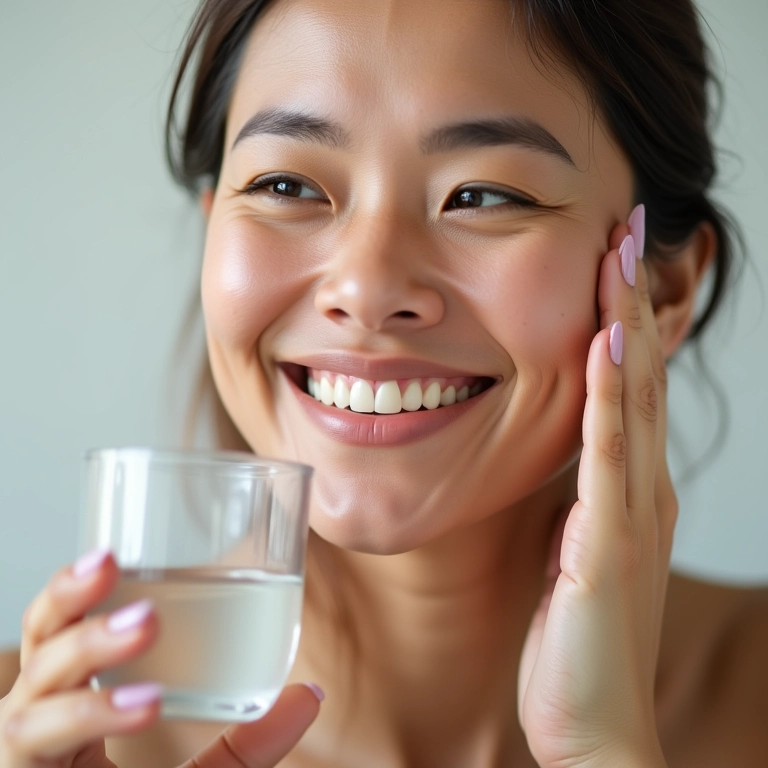 Massagem facial e hidratação para melhorar a circulação.