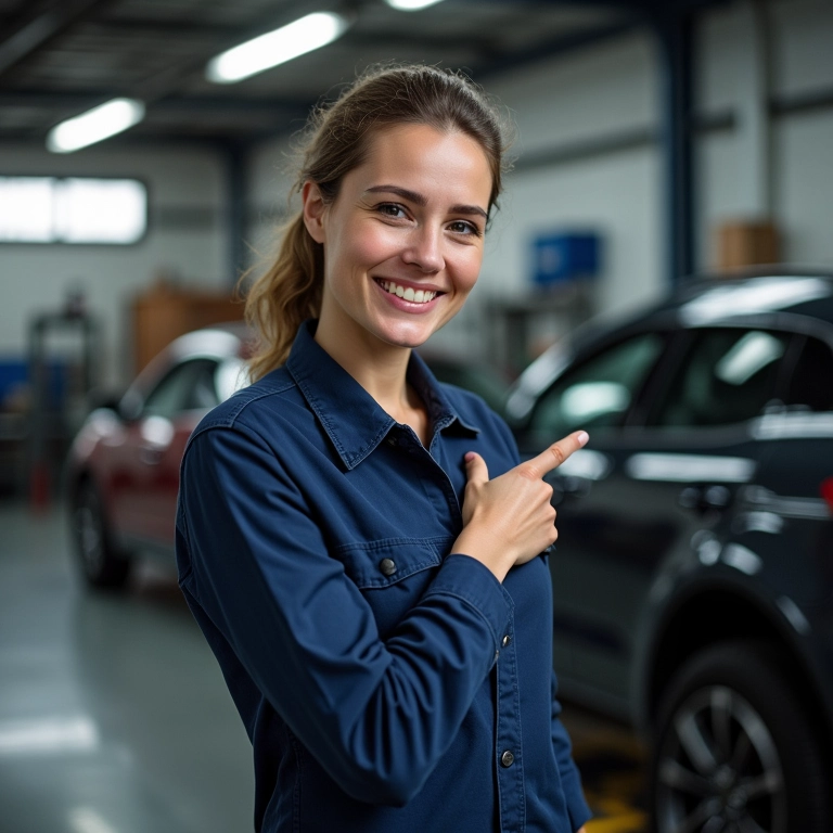 Mecânica especialista em câmbio manual dando dicas.