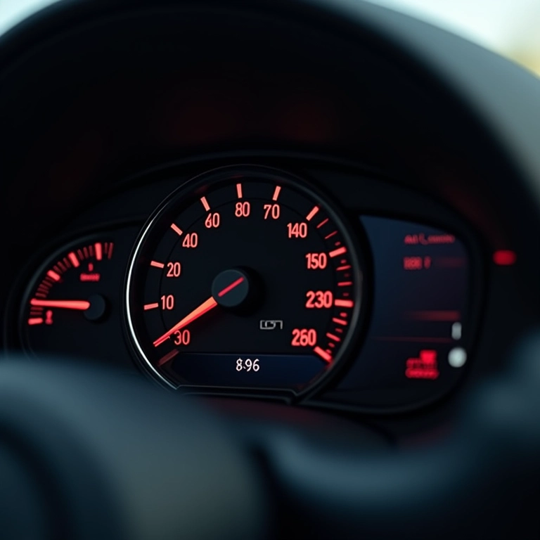 Medidor de combustível de carro com barra anti-torção.