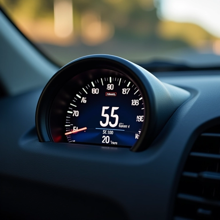 Medidor de consumo mostrando melhora na eficiência após upgrade do intercooler.