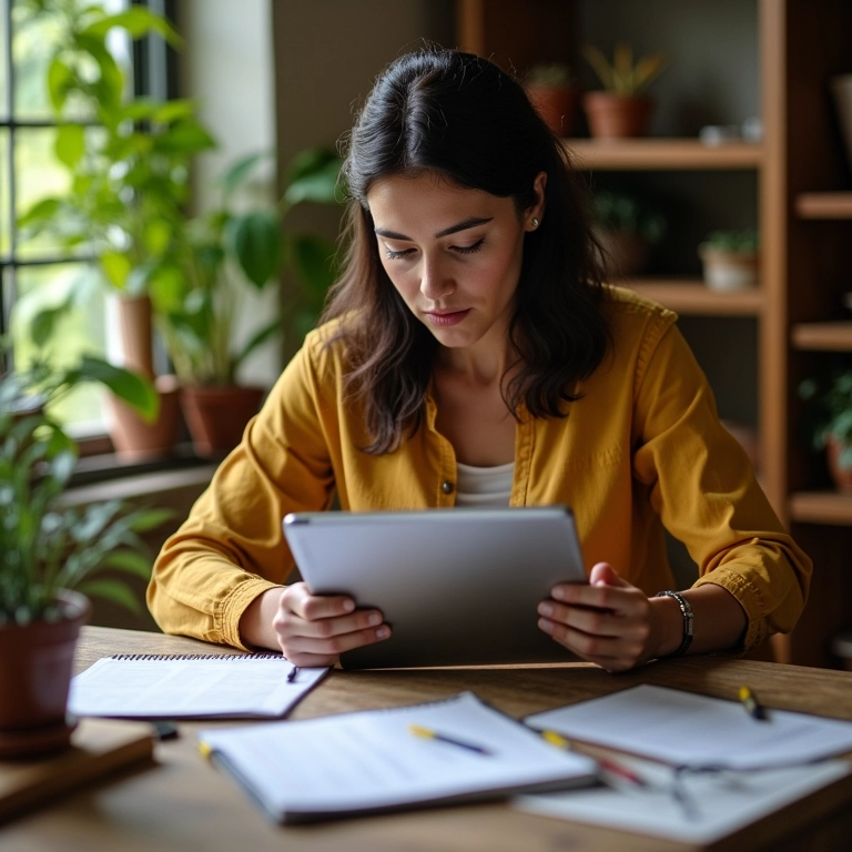 MEI controlando limite de faturamento em tablet