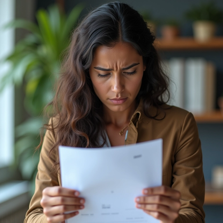 MEI frustrado ao tentar obter financiamento, representando a dificuldade sem alvará.