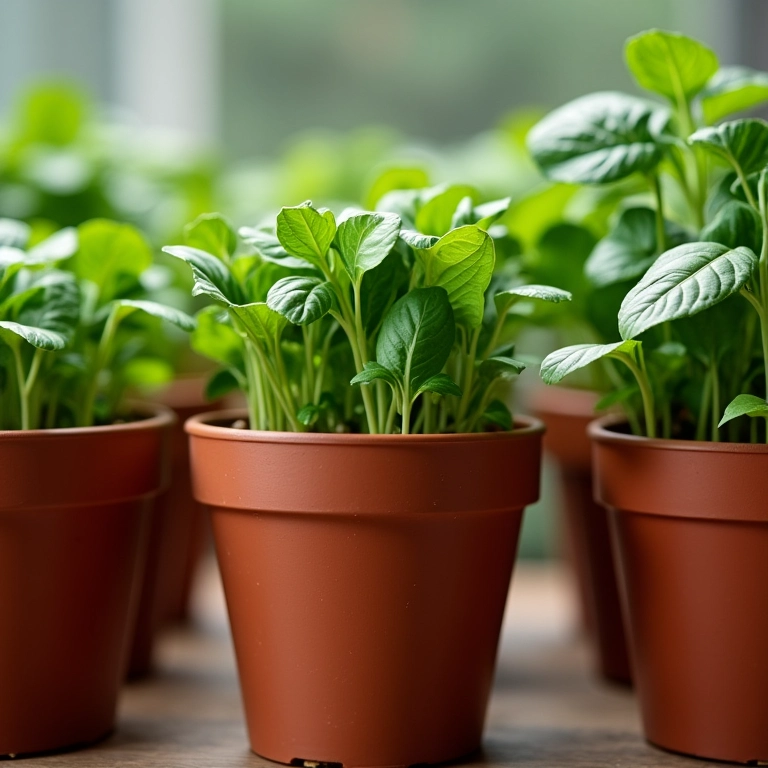 Melhor tipo de vaso para plantar espinafre.