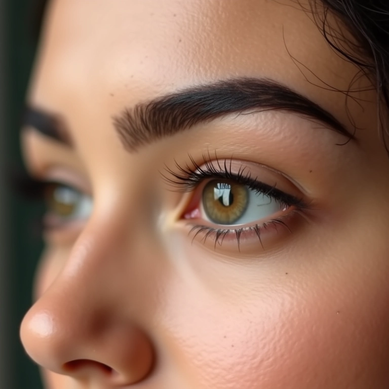 Micropigmentação esfumada: efeito de sombra suave e elegante nas sobrancelhas.