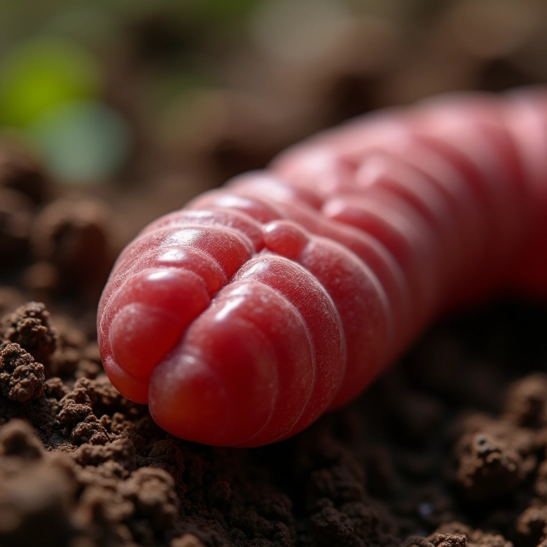Minhoca com cinco corações circulando sangue.