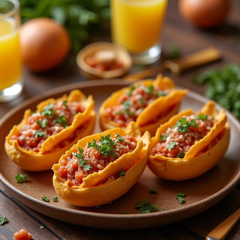 Mini morangas recheadas com Camarão, perfeitas para servir.