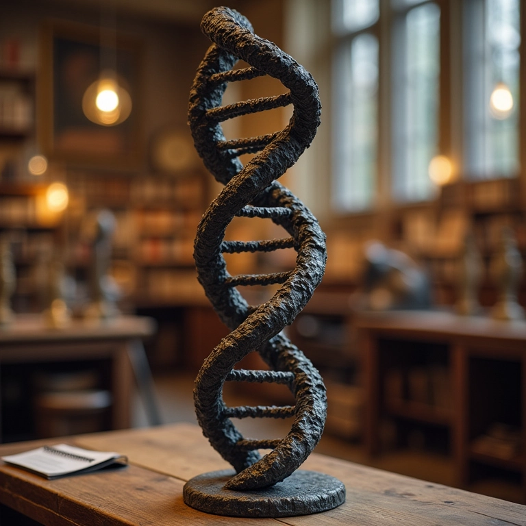 Modelo original da dupla hélice de Watson e Crick