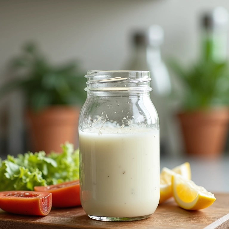 Molho de iogurte pronto para uso.