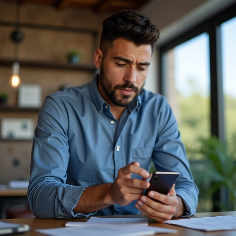 Montador de móveis MEI emitindo nota fiscal pelo celular.