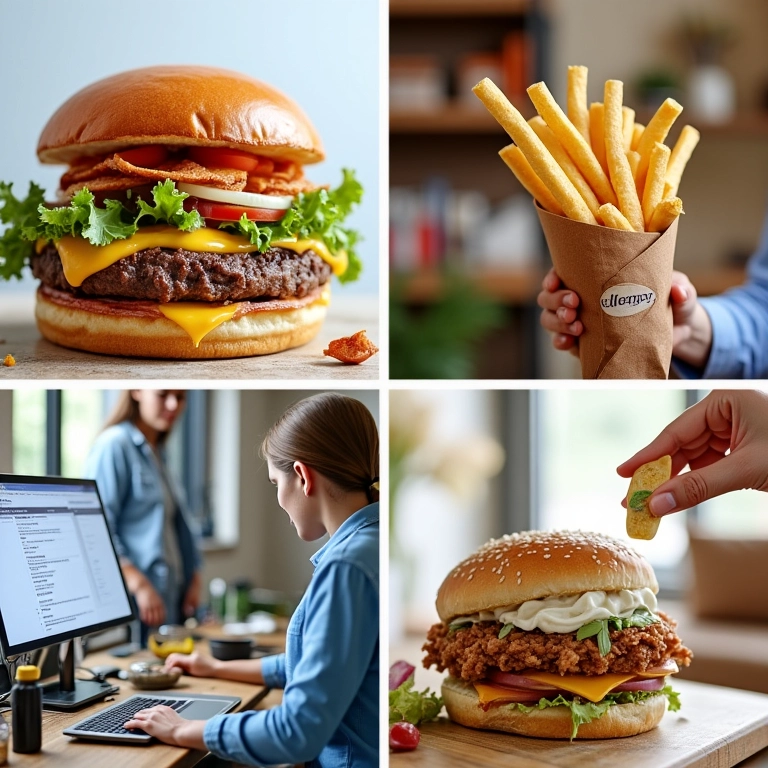 Montagem de várias opções de franquias baratas e lucrativas.