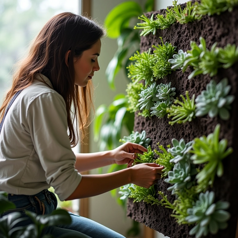 Montagem passo a passo de jardim vertical.