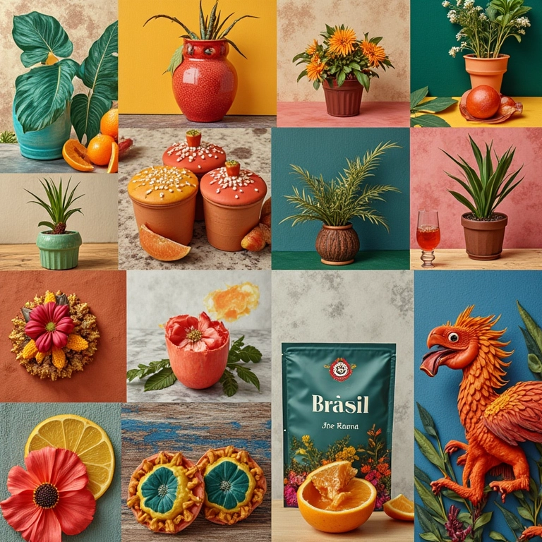 Mood board representando a personalidade da marca.