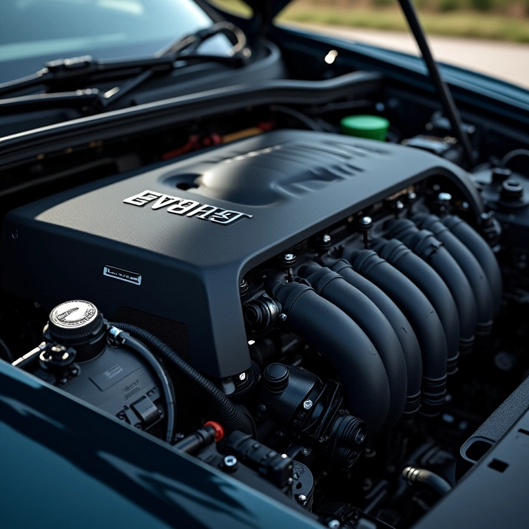 Motor moderno com injeção eletrônica, tecnologia avançada.