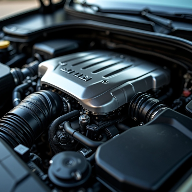 Como Amaciar o Motor de um Carro Novo: Guia Essencial Motor novo de carro brilhando em luz natural.