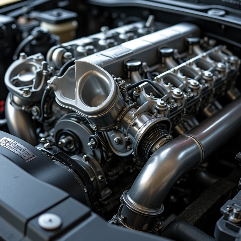 Motor parcialmente desmontado mostrando componentes internos melhorados.