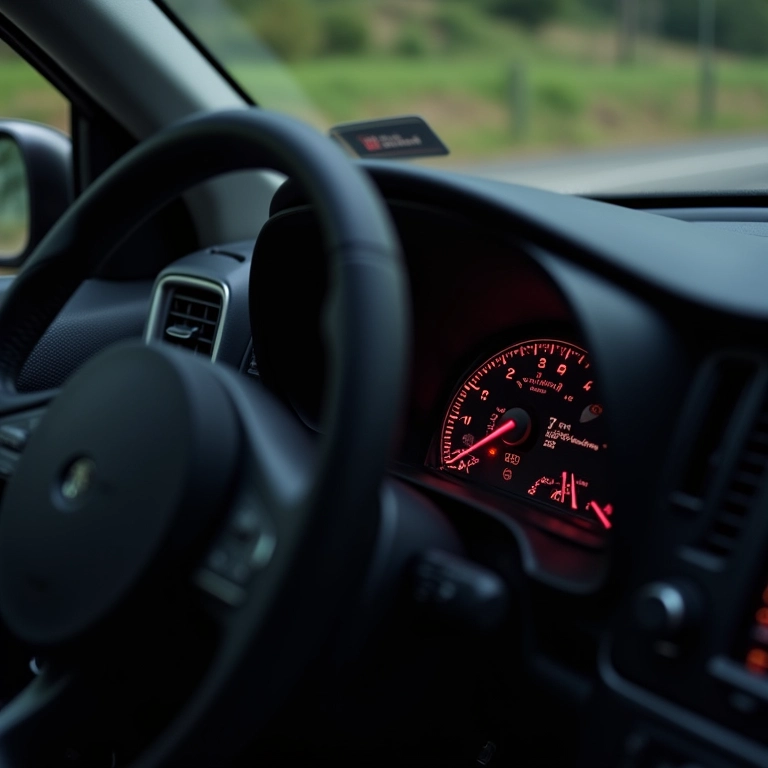 Motorista controlando a aceleração do carro.