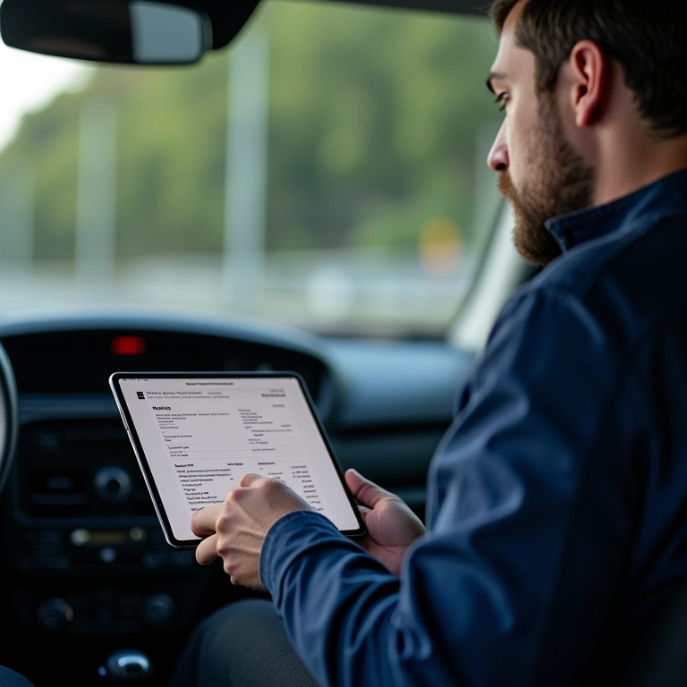 Motorista MEI emitindo nota fiscal eletrônica de forma simples e eficiente.