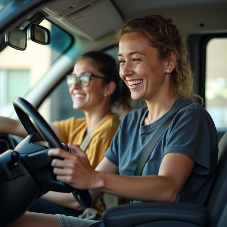 Motorista MEI sendo aprovado para linha de crédito em agência bancária.