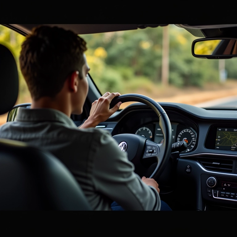Motorista sorrindo ao ver a economia de combustível após instalar GNV.