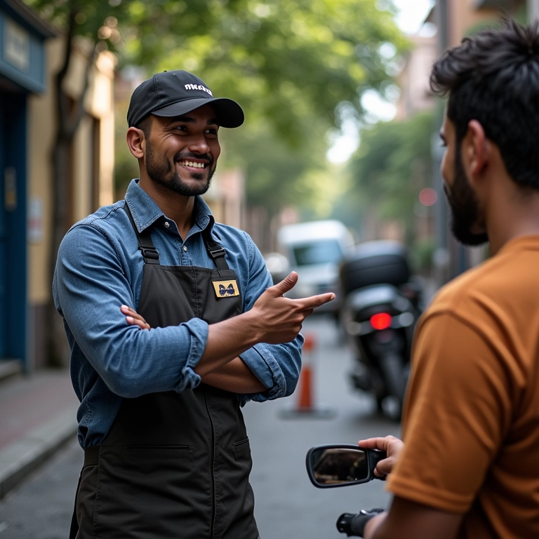 Mototaxista MEI contratando um funcionário.
