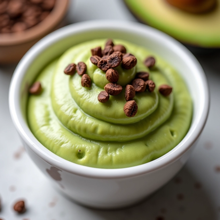 Mousse de abacate surpreendente, saudável e cremosa.