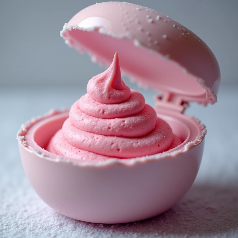 Mousse de maracujá sendo congelado.