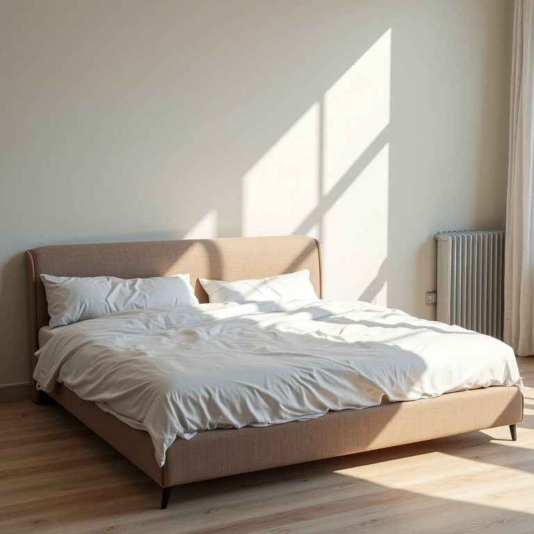 Móveis protegidos com lençóis durante reforma de apartamento, precaução e cuidado.