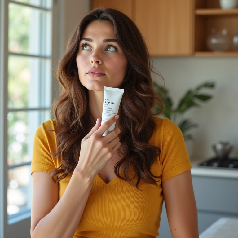 Mulher aplicando Botox Capilar em casa